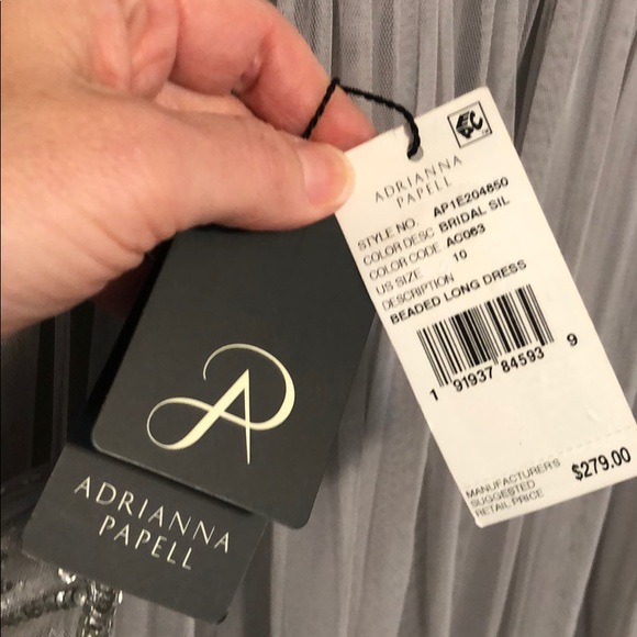 Adrianna Papell Long Sleeve Gown - Picture 7 of 7